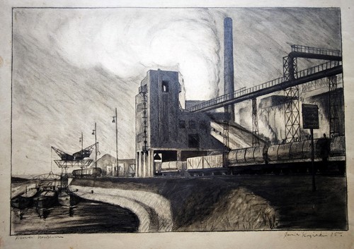 Bergbau kokerei lithografie - kokerei,,