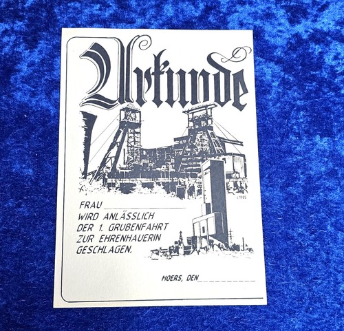 Bergbau blanko urkunde - blanko,