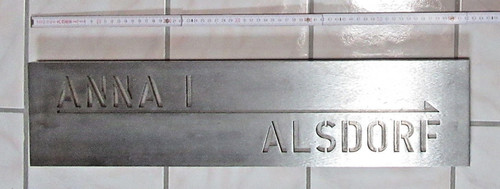 Bergbau edelstahl schild - ⚒, edelstahl-schild