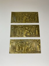 3 dekorative Metallplaketten