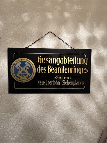Altes schild aus - schild, zeche