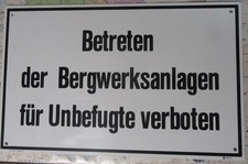 ⚒ Bergbau Original Schild