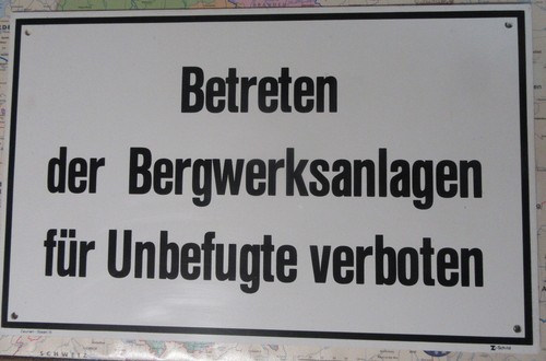 Bergbau original schild - original,